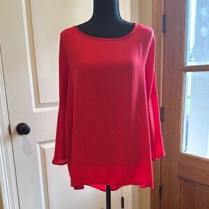 Aime Leon Dore Red Relaxed Bell Sleeve Tunic
